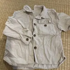 GLOBAL WORK アイボリー コーデュロイ 長袖シャツ　100㎝