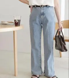 Discoat　USコットンデニムフレアパンツ　M
