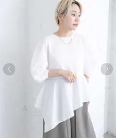 【美品】KBF ジャガードイレヘムブラウス