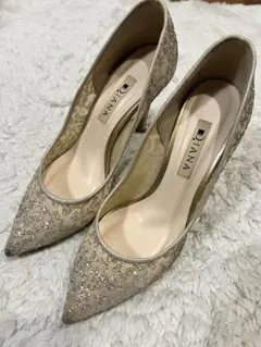 DIANA キラキラグリッター 9cmヒールパンプス