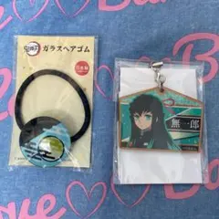 鬼滅の刃 時透無一郎 木札ストラップ ガラスヘアゴム