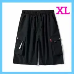 ハーフパンツ ショートパンツ 短パン カーゴパンツ ポケット ズボン 膝丈 XL