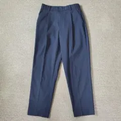 UNIQLO　ユニクロ　EZYアンクルパンツ　ネイビー　チェック　Sサイズ