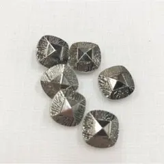 艶ありシルバー 傘みたいなデザイン (中6個)昭和レトロ☆