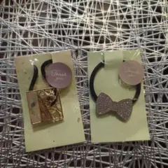 キティーちゃんとリボンのヘアゴム2個セット