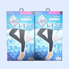 fukuske 福助 フクスケ レギンス クール 10分丈 黒 M~L