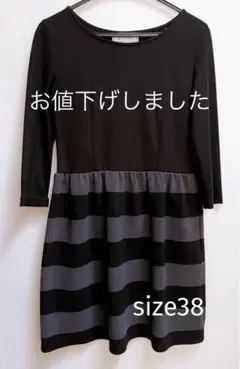ロペピクニック/七分袖ワンピース　ブラック38
