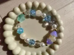 カラフルビーズ ブレスレット✨️チャームオマケ付き❤