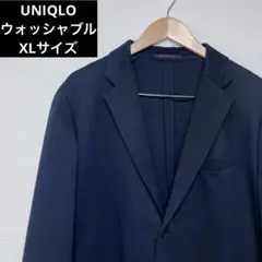 美品【UNIQLO】ユニクロ　コンフォート2Bジャケット　ネイビー　洗濯可　XL