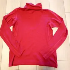 Munsingwear レディース タートルネックセーターレッド M　Ｃ84番