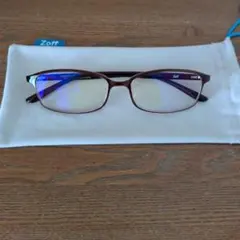 Zoff ブルーライトカットメガネ ブラウン