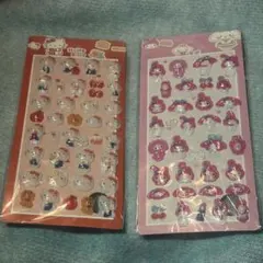 【新品】ぷっくり立体シール　キティ　マイメロ　2点セット　サンリオ　⑤