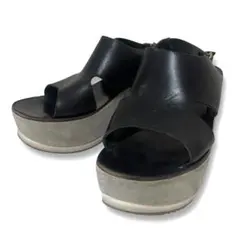 ファビオルスコーニ 23.5cm レザー 本革 厚底 ウェッジソール サンダル