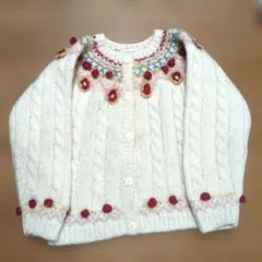 激カワ♡極美品 ピンクハウス クリスマスモチーフ 厚手カーディガン サンタ F 激カワ♡極美品 ピンクハウス クリスマスモチーフ 厚手