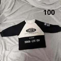 韓国子供服 長袖 トップス ロゴ トレーナー 100