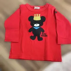 MIKI HOUSE 赤いクマ Tシャツ 80
