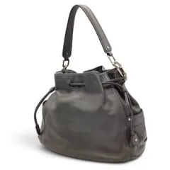 【美品】COLE HAAN ワンショルダーバッグ　巾着タイプ　グレージュのサムネイル