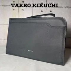 【美品】　 タケオキクチ　レザー　 クラッチバッグ　セカンドバッグ
