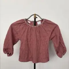 新品☆未使用 ZARA ピンク バルーンスリーブ シャツ サイズ98cm