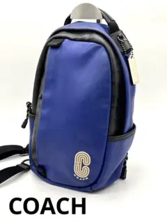 【訳ありのため格安】COACH コーチ ボディバッグ 近年モデル 青