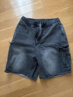 デニムカーゴハーフパンツ ブラックのサムネイル