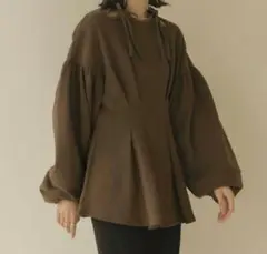 epahi volume sleeve waist tuck tops
