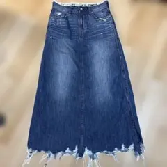 RODEO CROWNS ダメージロングデニムスカート