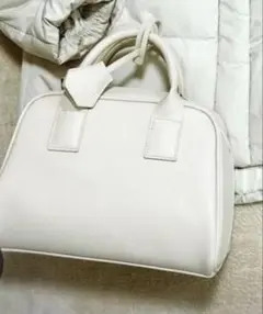 green label relaxing ホワイトボストンバッグ 合成皮革