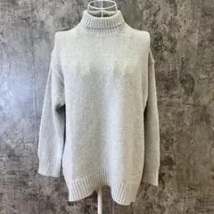 ✨UNIQLO✨ユニクロ♡ニットセーター♡長袖♡オーバーサイズ♡グレー(S)