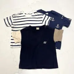 プティマイン　90㎝　H&M 86㎝Tシャツ　半袖　まとめ売り　ネイビー　男の子