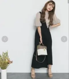 ⭐️クリスマス大特価⭐️ブラックサロペット ロング丈