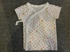 コンビ肌着 白地に赤いドット