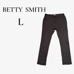【BETTY SMITH】美脚ストレートパンツ L 黒 仕事通勤 カジュアルのサムネイル