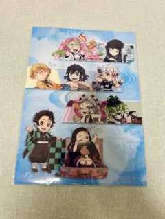 鬼滅の刃　ワールドツアー描き下ろしみにきゃらイラスト　A4クリアファイル　映画