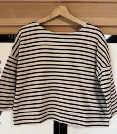 Demi Luxe Beams ストライプ 五分袖 ボーダーカットソー