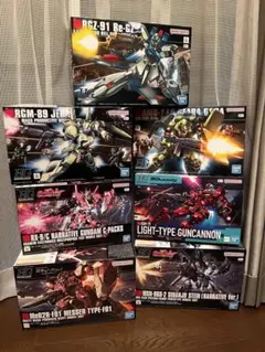 新品未組立 宇宙世紀シリーズガンプラまとめ売り 7機セットのサムネイル