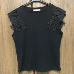 ノースリーブTシャツ　ブラック　38M  ロペピクニック