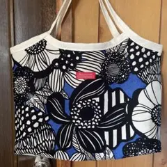 グラニーバッグ北欧風アートフラワーマチ、タグ付きハンドメイド