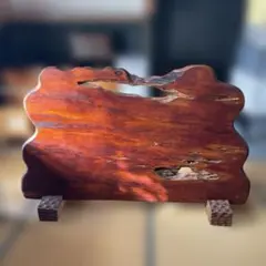 極厚】和風 衝立 パーテーション 天然木 虎彫り 迫力の一枚板 玄関飾り