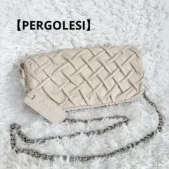 【ペルゴレージ】レザー　2wayチェーンショルダー　斜め掛け　イタリア製
