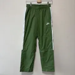 NIKE ナイキ スポーティー グリーン ナイロン ジョガーパンツ シャカシャカ