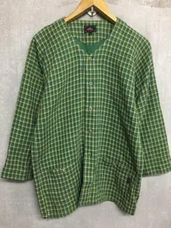 ローター 美品 ダブルガーゼ チェック ７分袖 ワークシャツのサムネイル