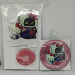 ゼンゼロ サンリオキャラクターズ アクスタ ボンプ×キティ 缶バッジ 2点まとめ