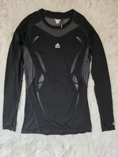 adidas CLIMACOOL 長袖フィットシャツ ブラック