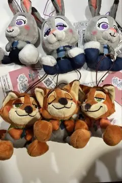 【最安値】ラウンドワン限定 ズートピア むにゃすや ニック ジュディ 6点