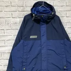 コロンビア　マウンテンパーカー　ブルーL ロゴ刺繍アウトドア923