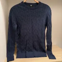 UNIQLO ケーブルニットセーター M ダークグレー