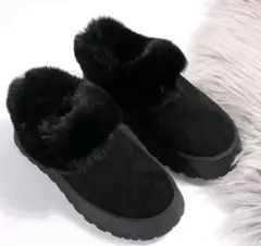 ムートンブーツ　黒 24.0cm