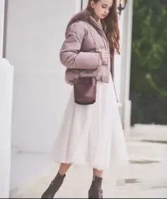 レース×チュールスカート