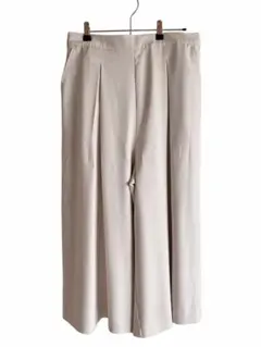 新品タグ付き ベージュ ワイドパンツ XL ウエストゴム ゆったり レディース